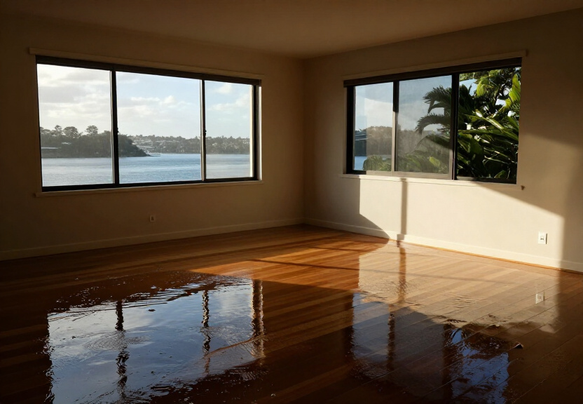 Severe black mould growth on a Pyrmont apartment ceiling