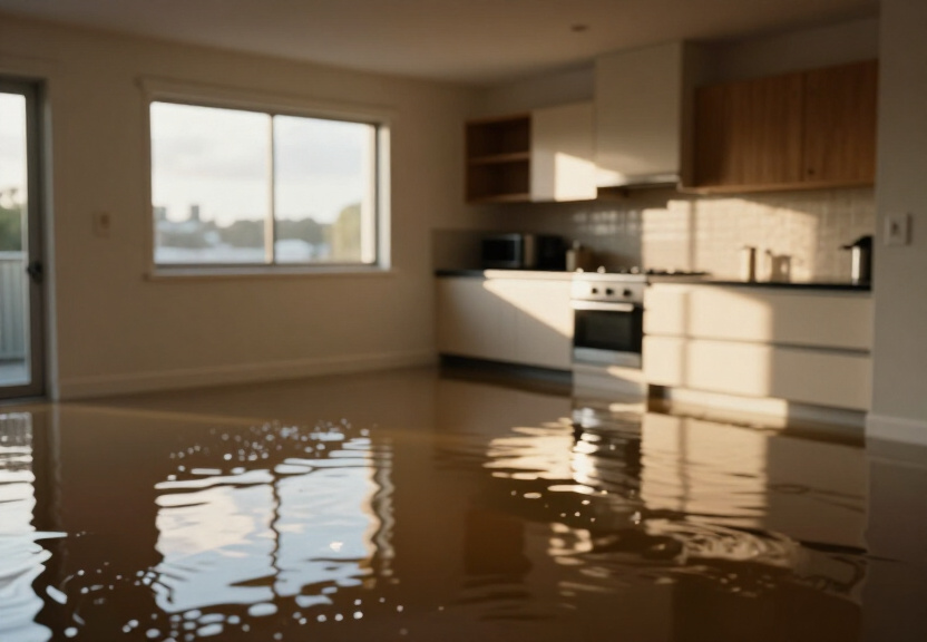 Flooded heritage building in Pyrmont before cleanup